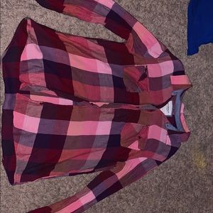 Juniors Button Up Flannel Shirt